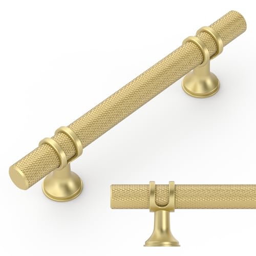 Amerdeco 10 Pack Brushed Gold Cabinet Pulls