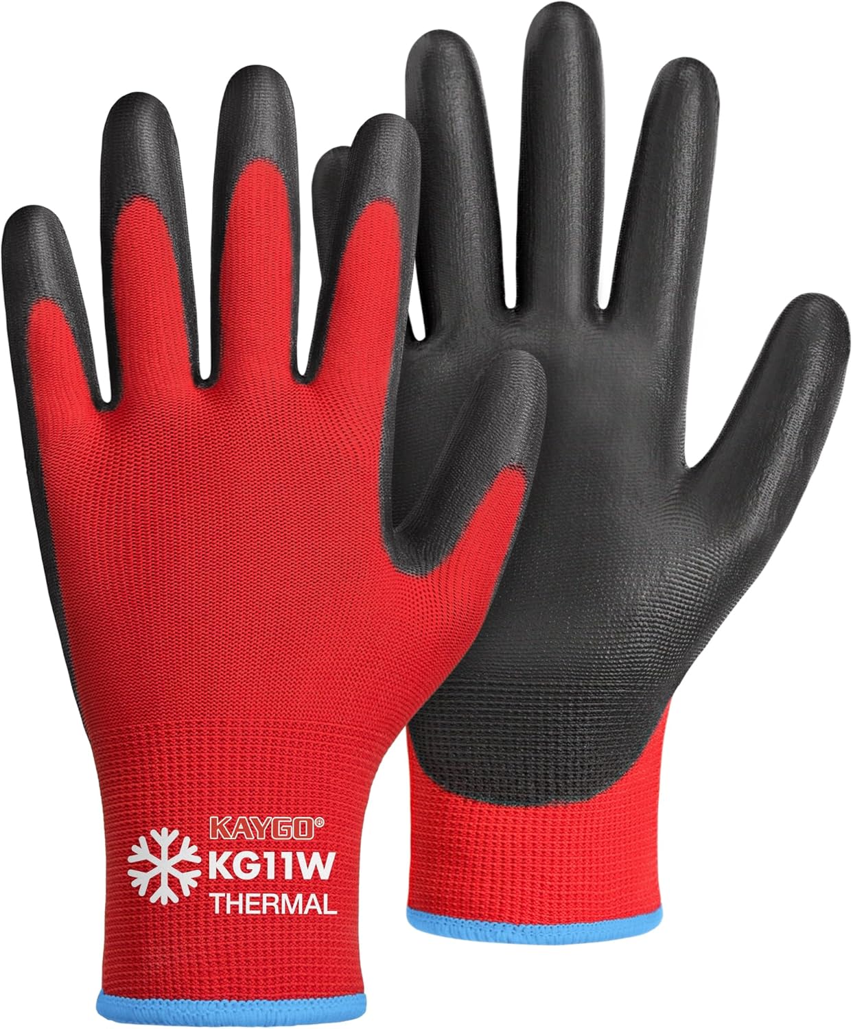 KAYGO Winter Work Gloves, Red, M