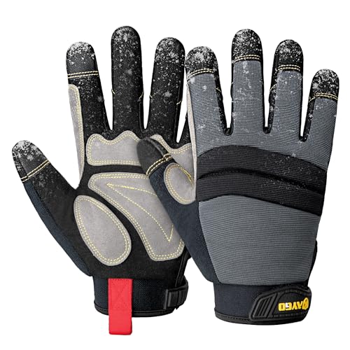 KAYGO Insulated Mechanic Work Gloves,3 Pairs KG127W Winter Thermal Safety Work Gloves for Men and Women, Double Lining,Heavy duty,Improved dexterity,Excellent Grip,Ideal for outdoor jobs,XL