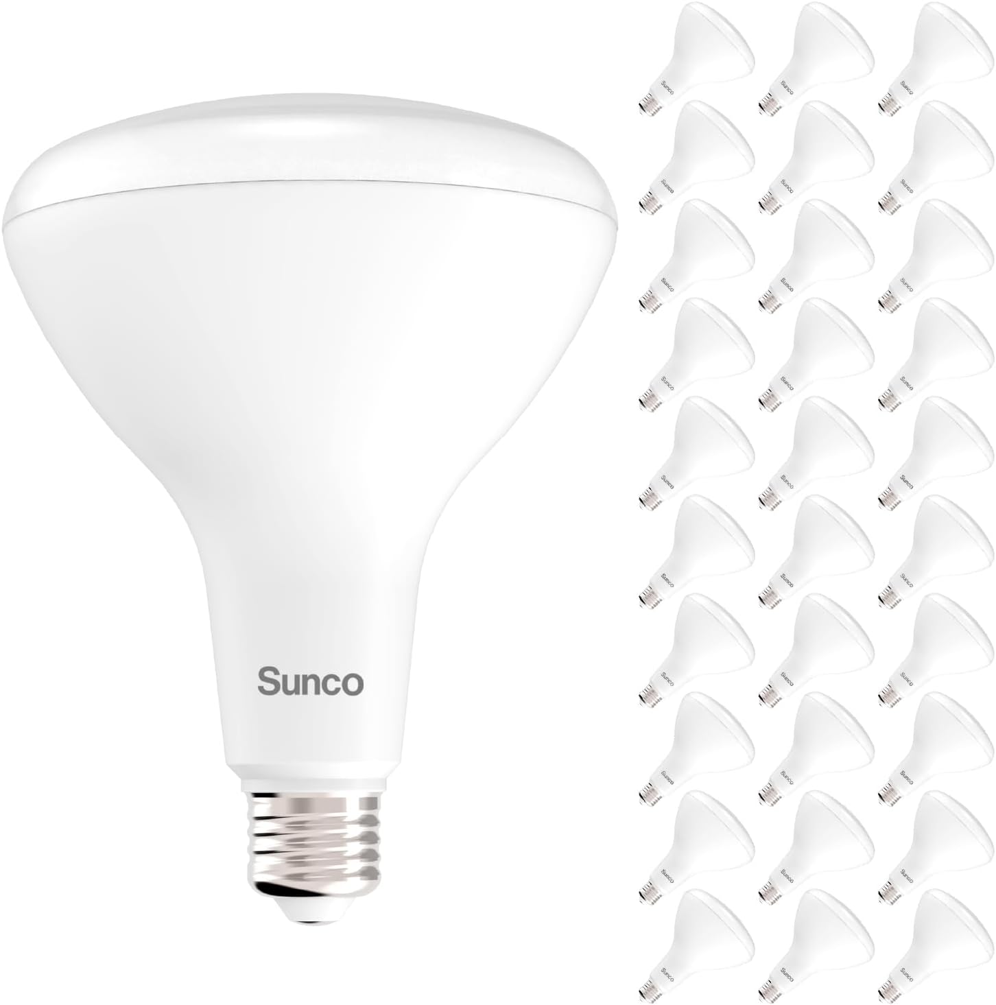 Sunco 30 Pack BR40 LED Light Bulbs, Indoor Flood Lights, Recessed Can Light Bulb, 1400 LM, 17W (100W Equivalent), 4000K Cool White, Dimmable, E26 Base, for Home, Bedroom, Kitchen UL.